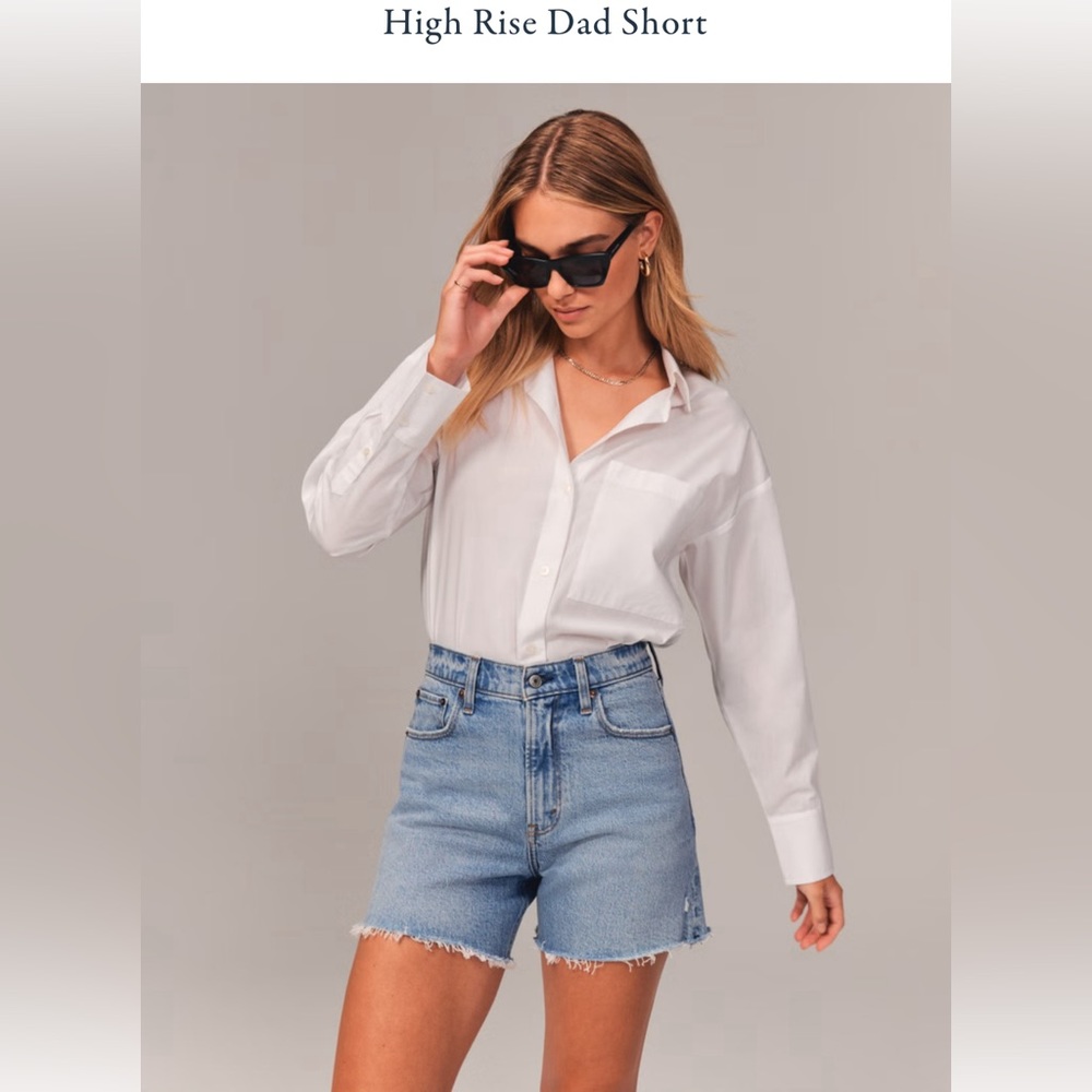 Abercrombie High Rise The Dad Short size 6